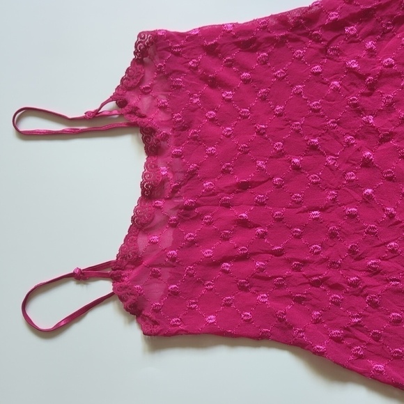 Adrianne Lingerie Mini Slip Dress Stretchy Pink Made In Canada Barbiecore - Picture 1 of 13